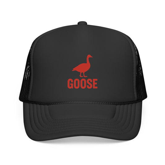 Red Goose Silhouette Trucker Cap | Embroidered Bird Logo