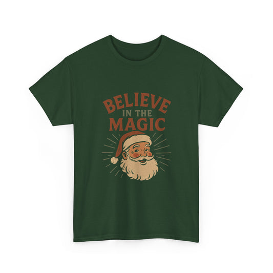 Believe in the Magic Santa Tee | Christmas Santa Face Holiday Shirt