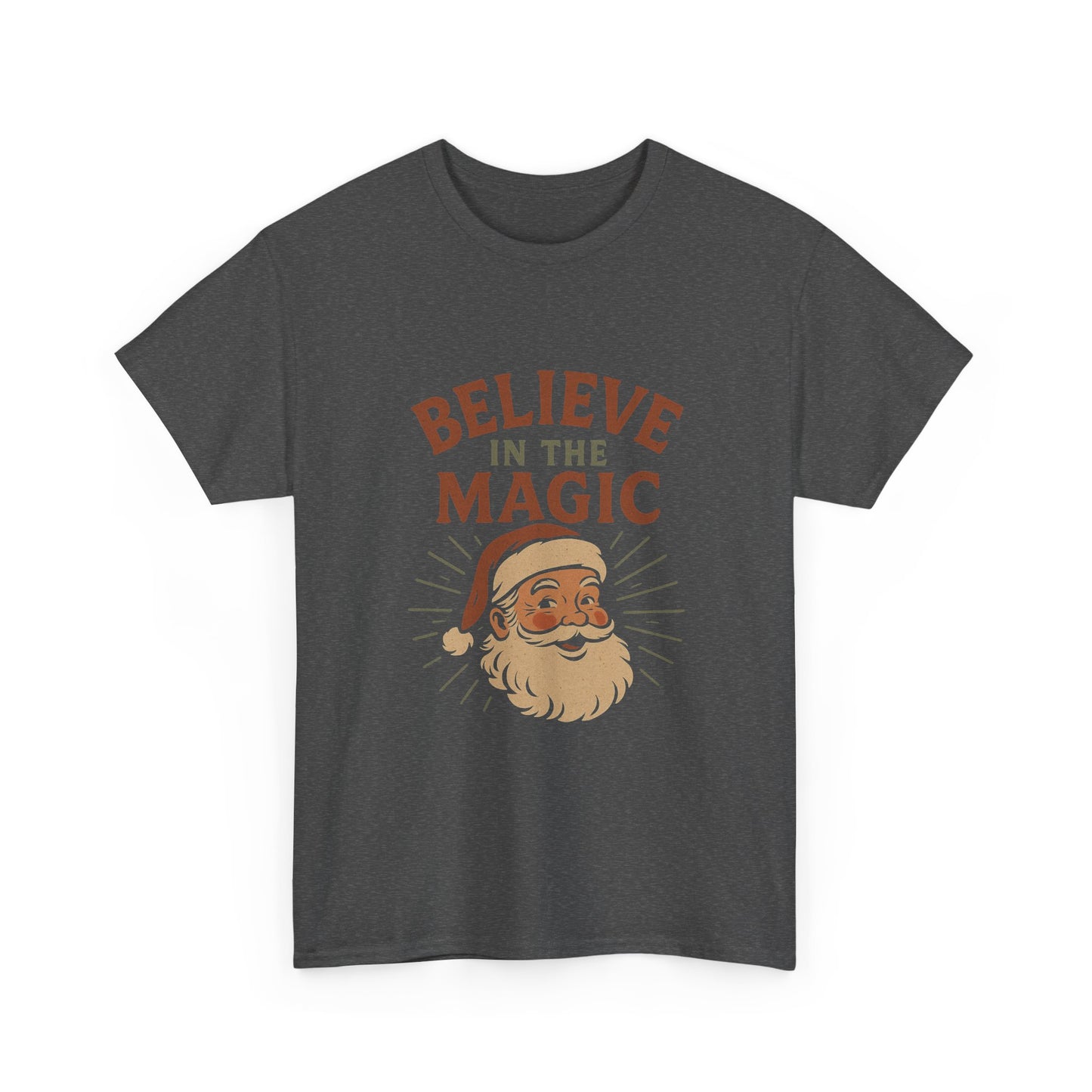 Believe in the Magic Santa Tee | Christmas Santa Face Holiday Shirt
