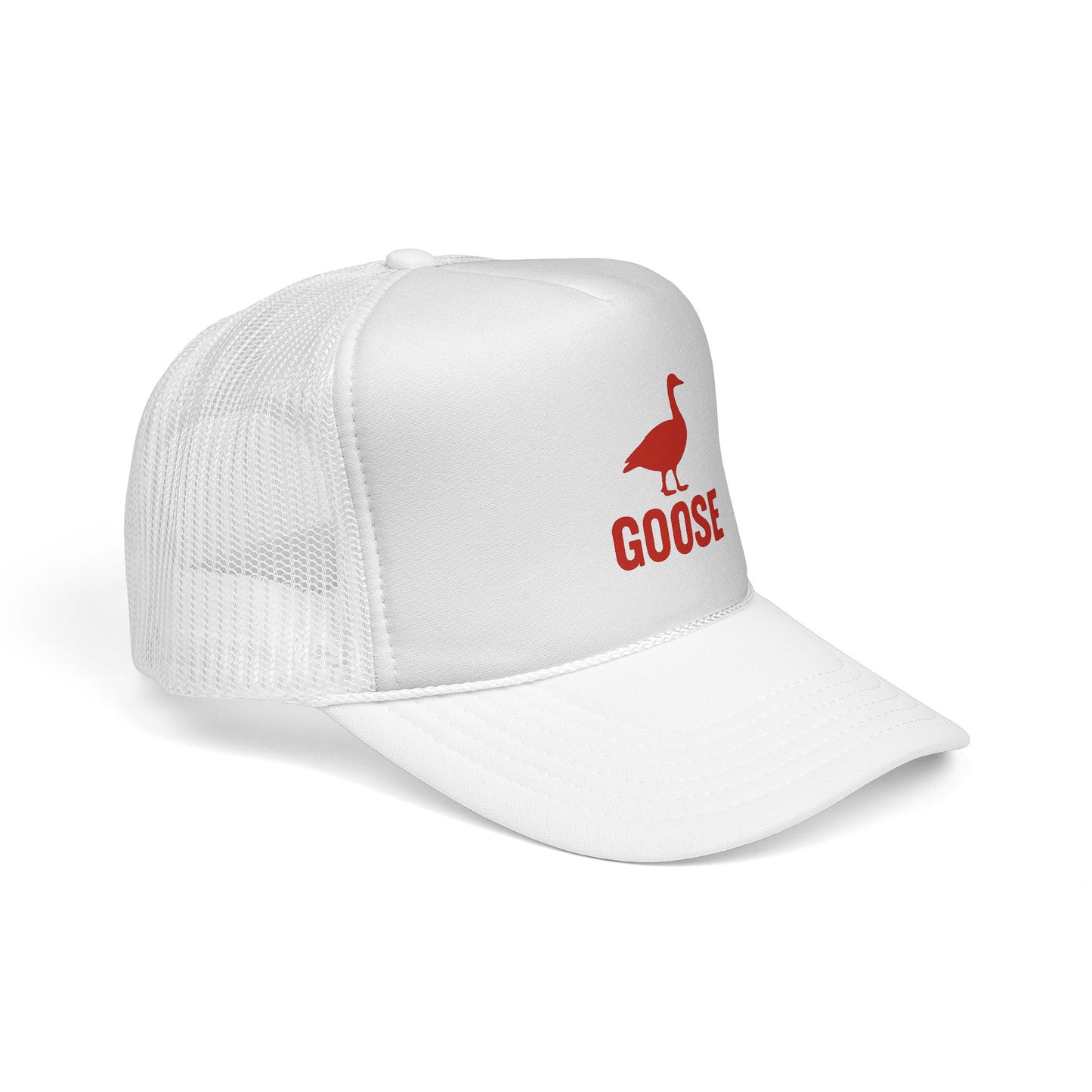 Red Goose Silhouette Trucker Cap | Embroidered Bird Logo