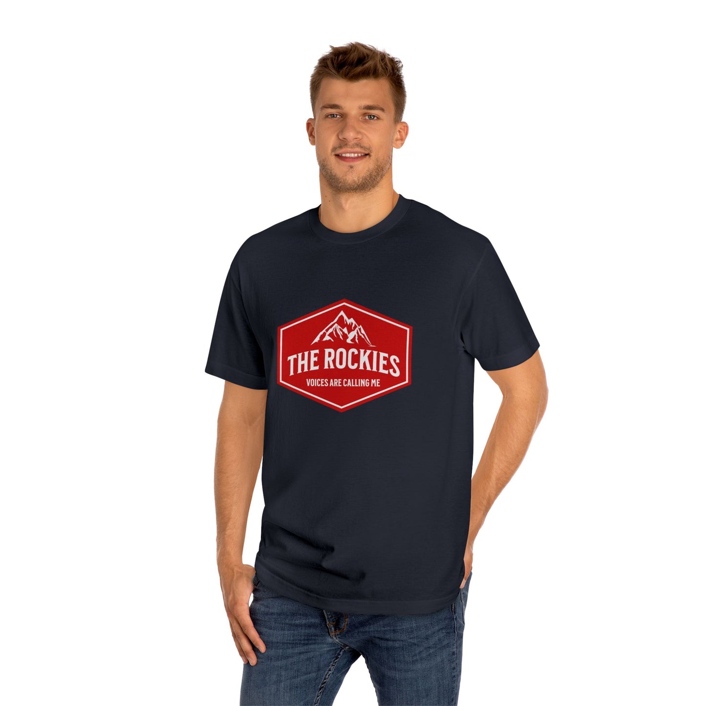 The Rockies mountain badge Tee | Hiking logo shirt
