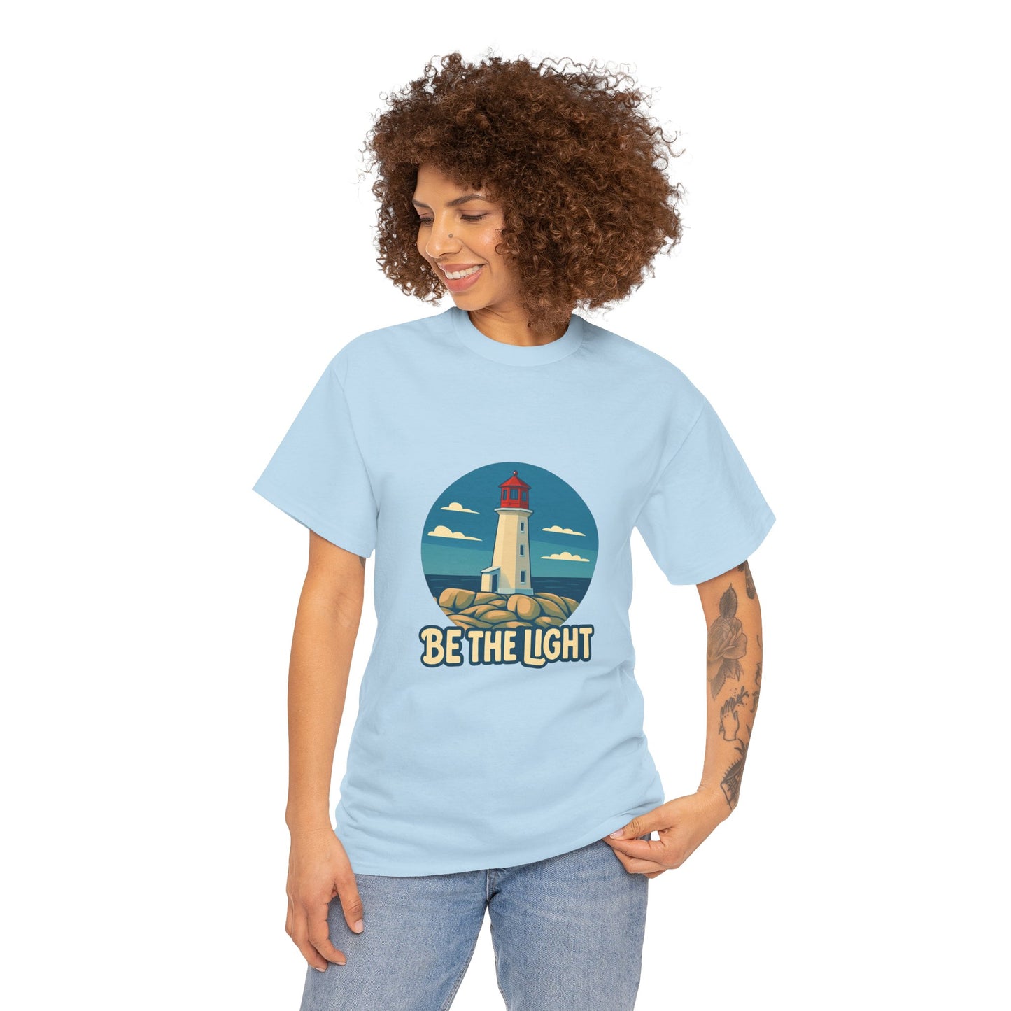 Lighthouse 'Be The Light' Tee | Nautical Coastal Shirt