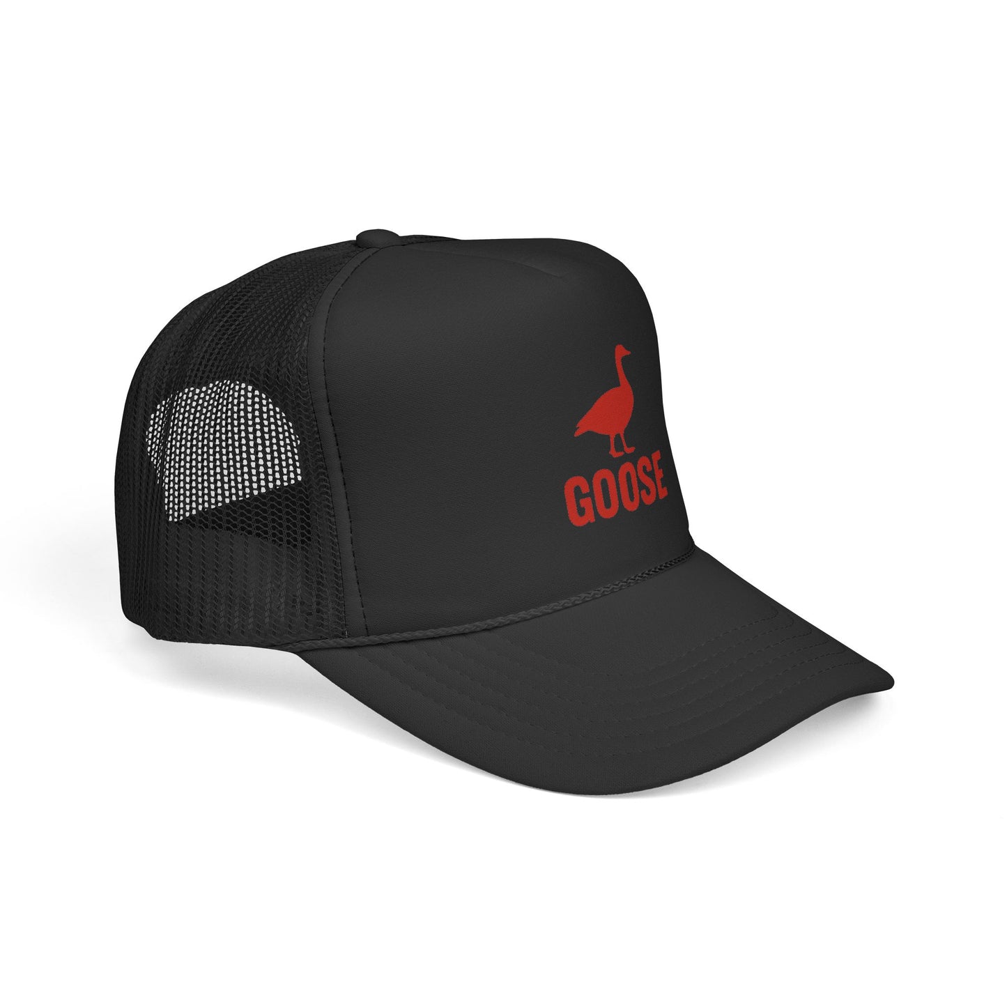 Red Goose Silhouette Trucker Cap | Embroidered Bird Logo