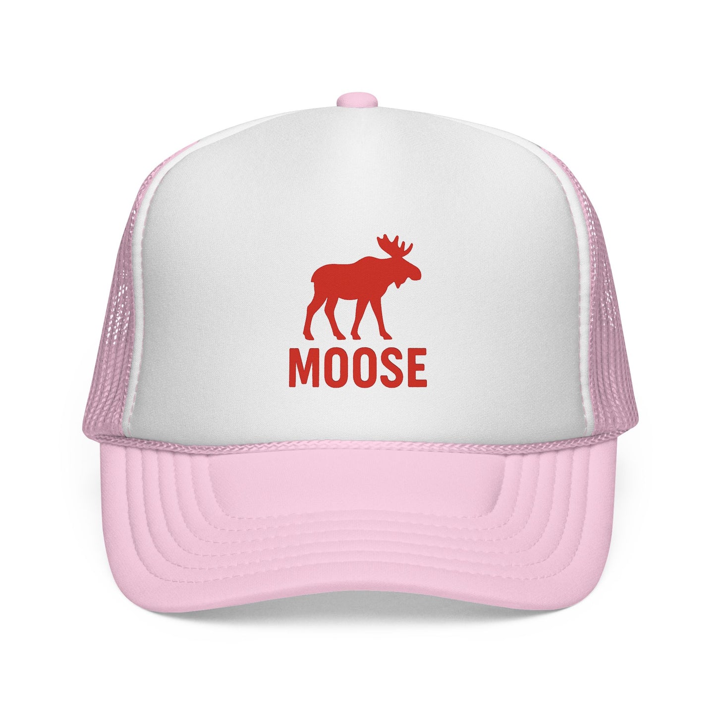 Red Moose Silhouette Trucker Cap | Retro Animal Logo OSFA