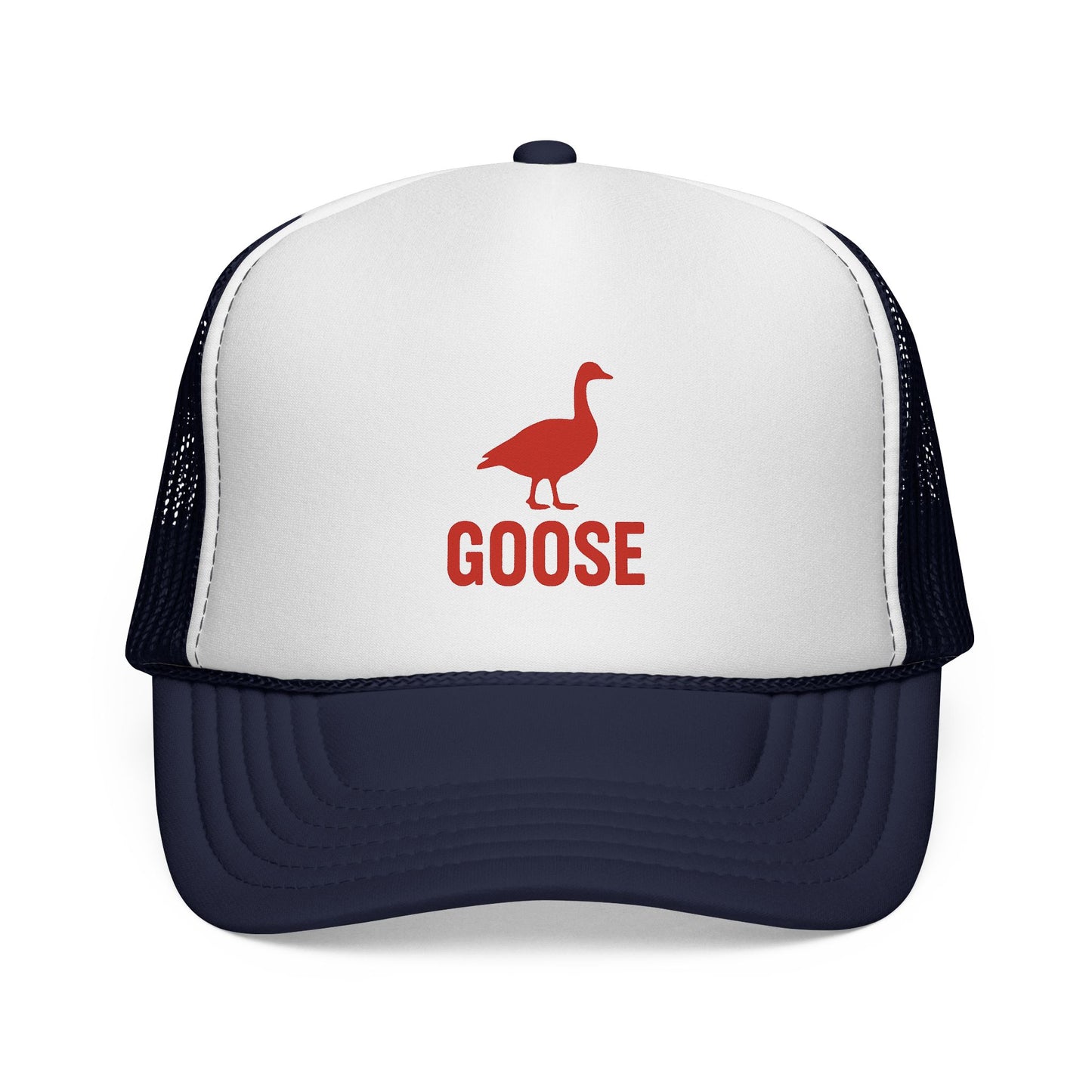 Red Goose Silhouette Trucker Cap | Embroidered Bird Logo