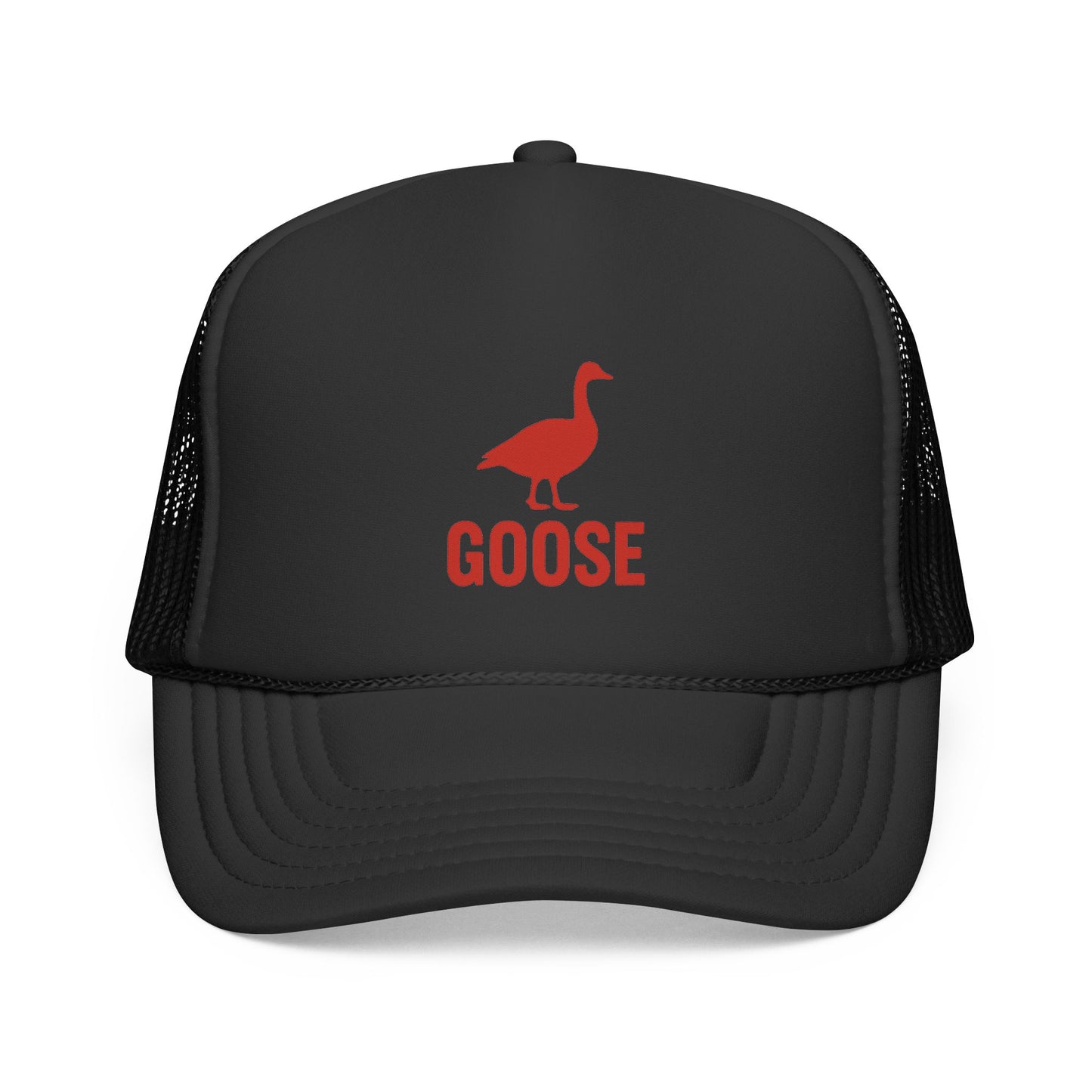 Red Goose Silhouette Trucker Cap | Embroidered Bird Logo