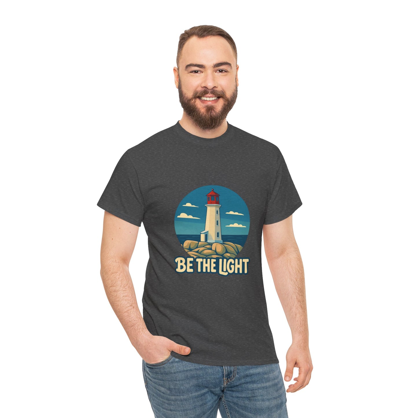 Lighthouse 'Be The Light' Tee | Nautical Coastal Shirt