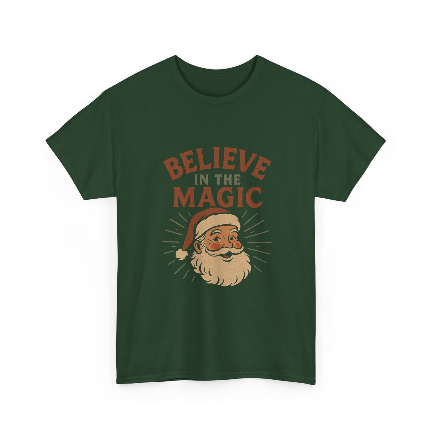 Believe in the Magic Santa Tee | Christmas Santa Face Holiday Shirt