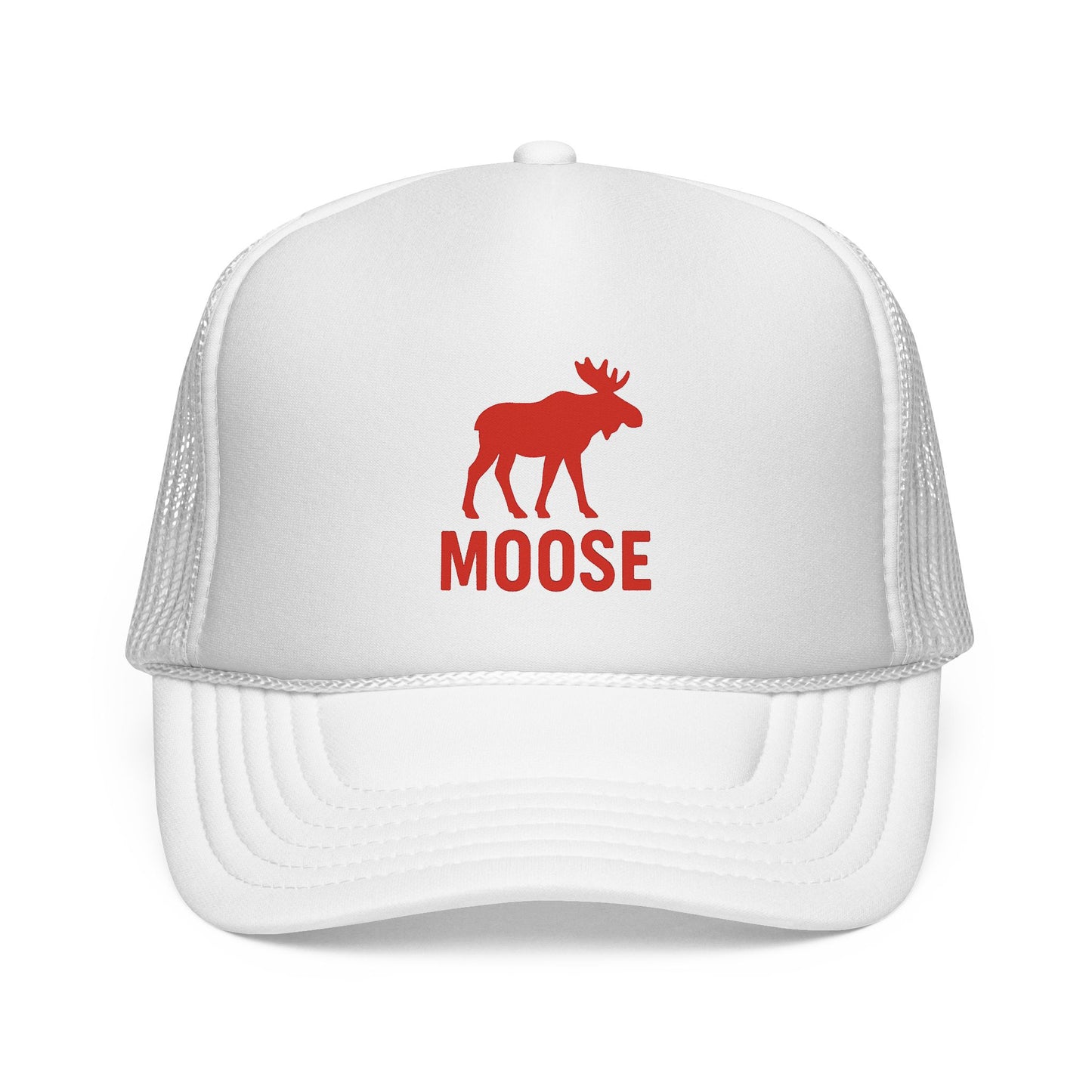 Red Moose Silhouette Trucker Cap | Retro Animal Logo OSFA