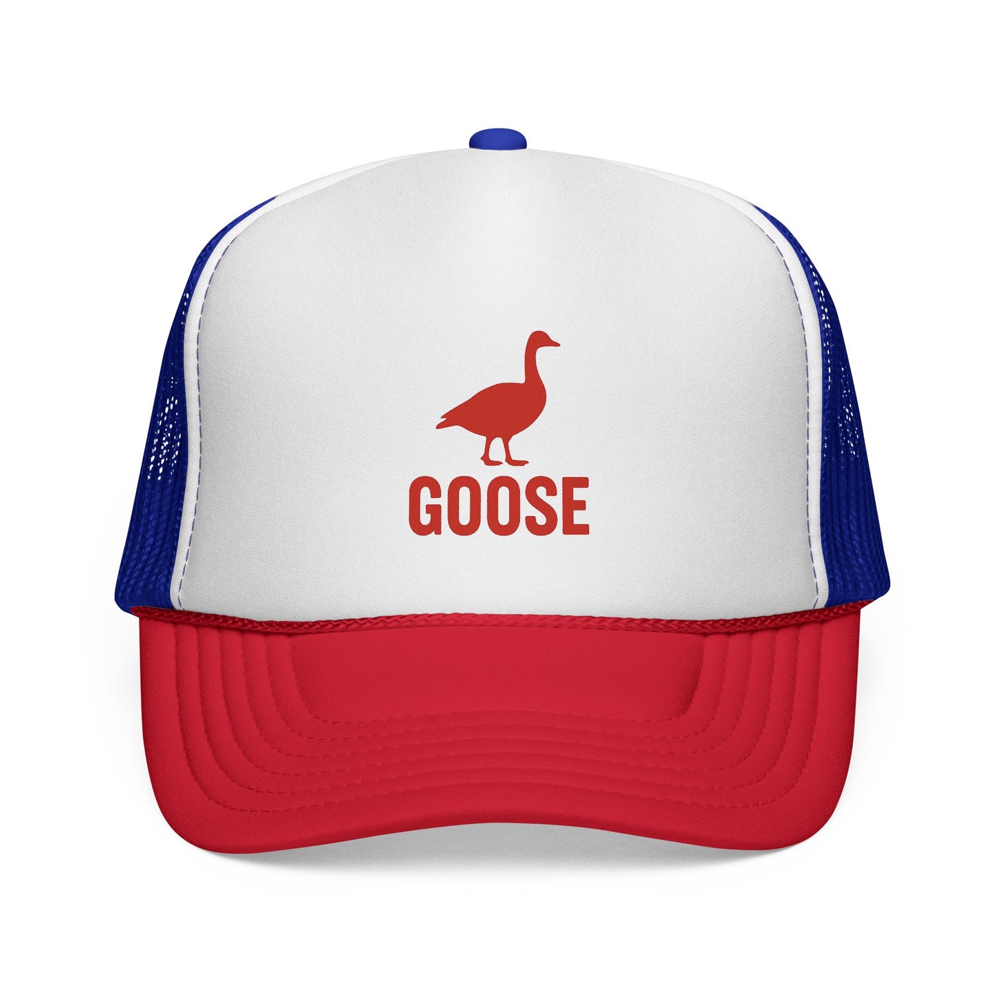 Red Goose Silhouette Trucker Cap | Embroidered Bird Logo